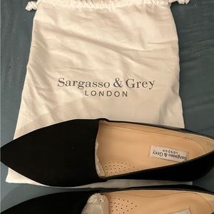 Sargasso & Grey black suede/leather wide-width loafers, EU 39, unworn PRICE DROP